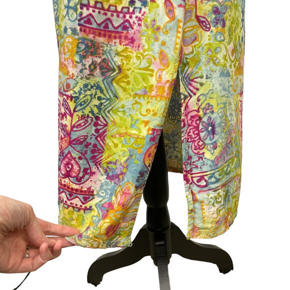 Mlle Gabrielle | 6/8 Colorful Swim Coverup Casual Summer Sleeveless Midi Dress - Picture 4 of 6